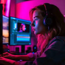 Fueling Business Growth with Digital Power person wearing headphones working at a computer